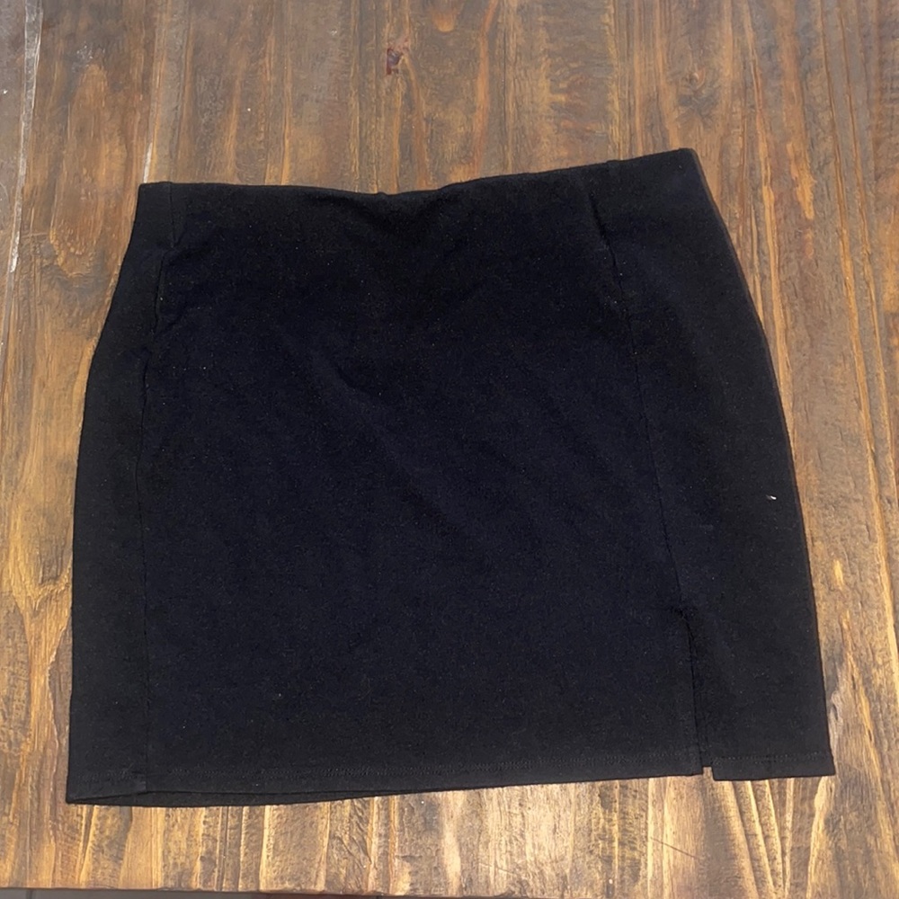 Black mini skirt